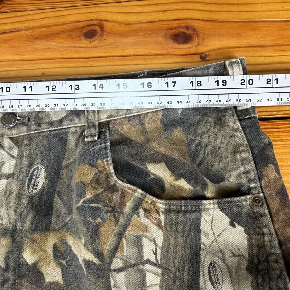 Vintage 90s Wrangler Real Tree Camo Pants Double Knee Straight Leg Men’s 40x30